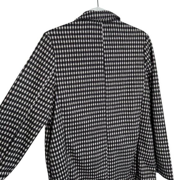 Sanctuary Black & White Gingham Checkered Womens Blazer, M - Picture 4 of 8